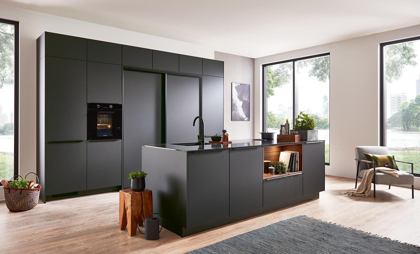 mattschwarze küche